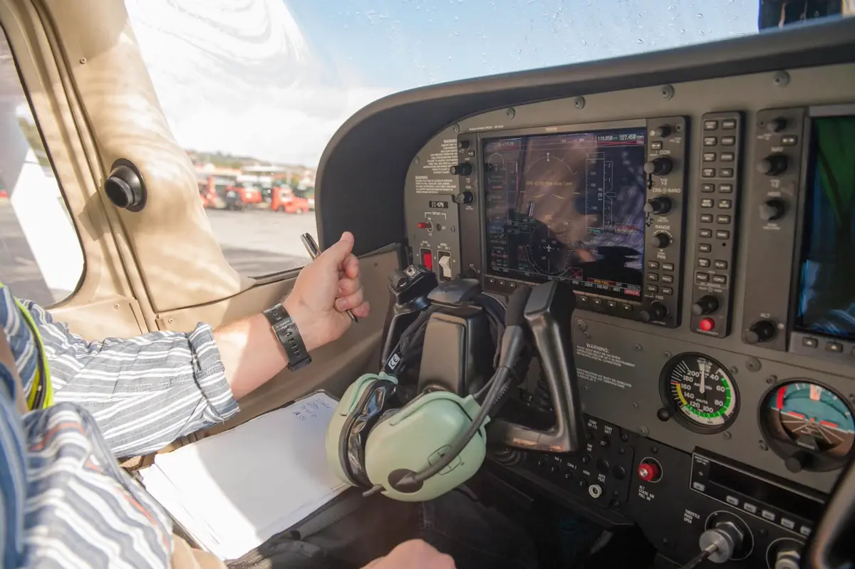 Glass cockpit panel in a used aircraft